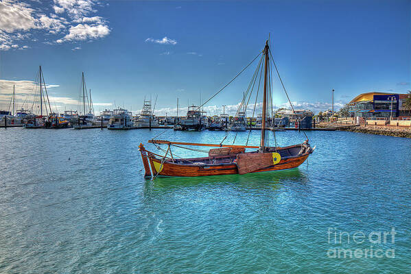 Marina Poster featuring the photograph Geraldton Marina, Western Australia 2 by Elaine Teague