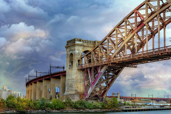 Astoria Park Poster featuring the photograph Glorious Hell Gate Bridge by Cate Franklyn