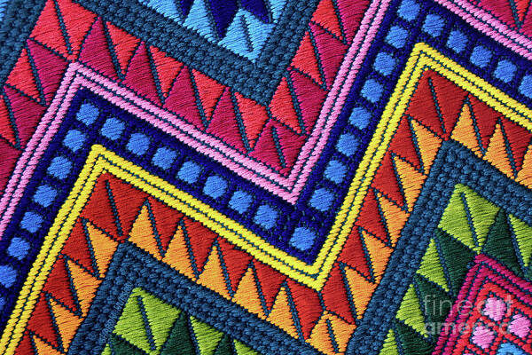 Guatemala Poster featuring the photograph Guatemala textile photography - Guatemalan Diamonds by Sharon Hudson