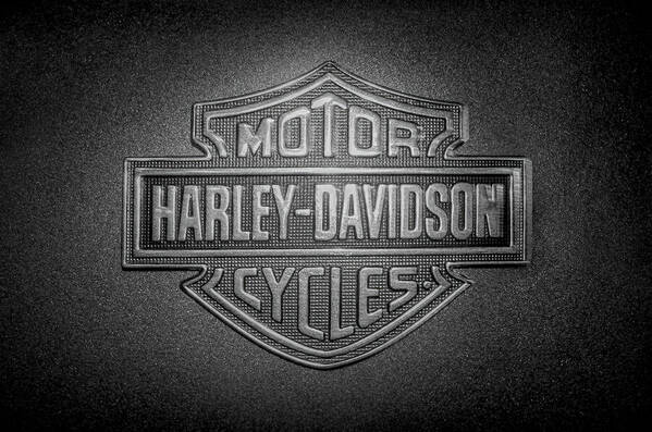 Logo Poster featuring the digital art Harley Davidson-2 by John Kirkland