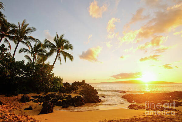 Hawaii Poster featuring the photograph Hawaii Sunset Beach by Michael Swiet