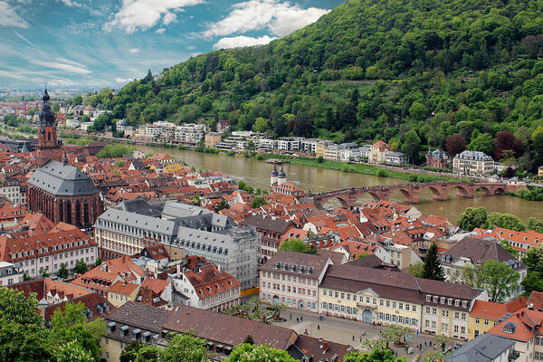 Heidelberg Germany Fstop101 Europe Cathedral River Rhine Hills Church Landscape Poster featuring the photograph Heidelberg Germany by Geno