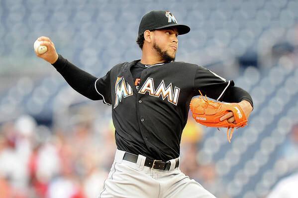 American League Baseball Poster featuring the photograph Henderson Alvarez by Greg Fiume