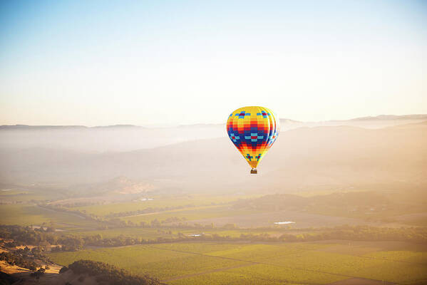 Landscape Poster featuring the photograph High above Napa Valley by Aileen Savage