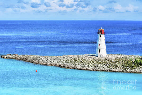 Nassau Lighthouse Poster featuring the photograph Hog Island Lighthouse by Olga Hamilton