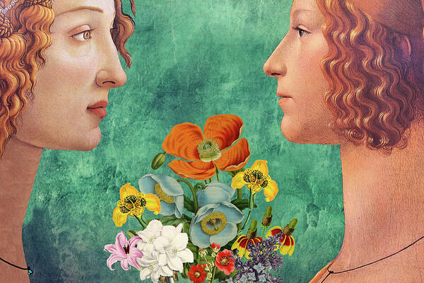 Sandro Botticelli Poster featuring the digital art Homage to Sandro Botticelli by Lorena Cassady