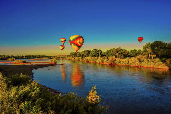 Balloons Poster featuring the photograph Hot Air Balloons 041 by James C Richardson