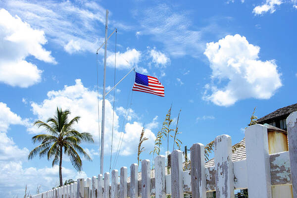 Flag Poster featuring the photograph House of Refuge American Flag by Blair Damson