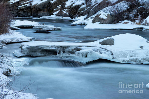 Eleven Mile Canyon Poster featuring the photograph Icy Smooth South Platte River by Steven Krull