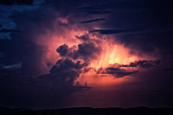 Thunderstorm Poster featuring the photograph Illuminated from Within by Charles Floyd