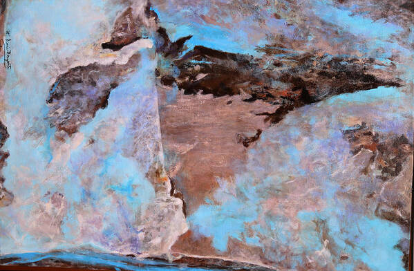 Rocks Poster featuring the painting Inner Sanctum by M Diane Bonaparte