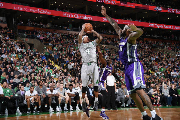 Isaiah Thomas Poster featuring the photograph Isaiah Thomas and Demarcus Cousins by Brian Babineau