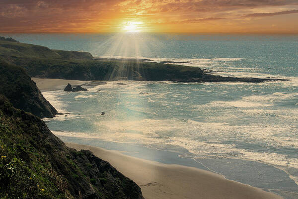 Isolation Beach At Sunset Poster featuring the photograph Isolation Beach At Sunset by Frank Wilson