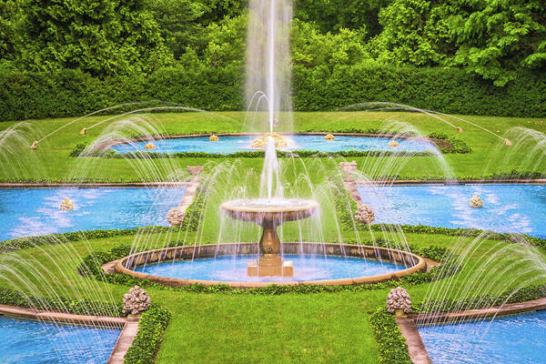 Italian Water Garden Poster featuring the photograph Italian Water Garden At Longwood Gardens by Elvira Peretsman