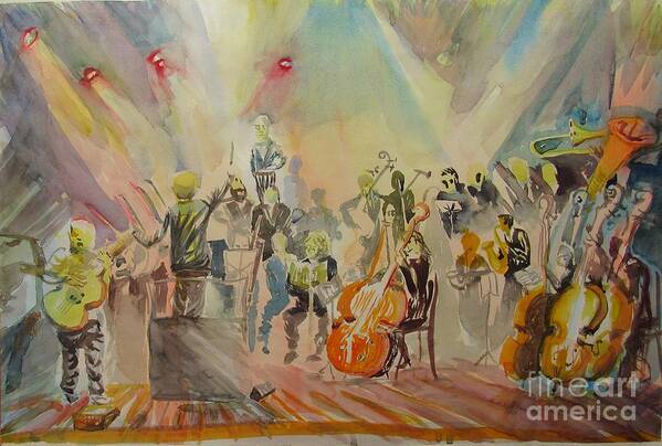 Jazz Symphonic Orchestra Poster featuring the painting Jazz Symphonic Orchestra by James McCormack
