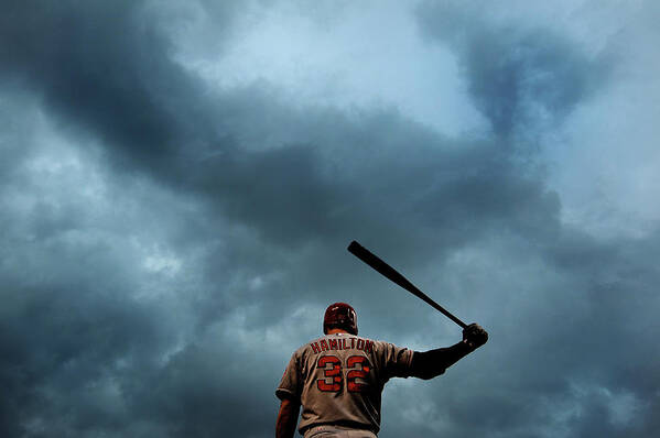 American League Baseball Poster featuring the photograph Josh Hamilton by Patrick Smith