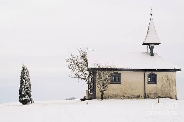 Minimalism Poster featuring the photograph Kapelle Ave Maria am hohen Weg by Claudia Zahnd-Prezioso