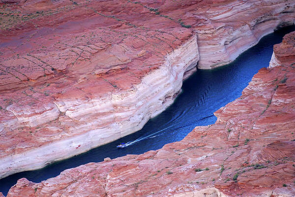 Slot Canyon Poster featuring the photograph Lake Powell from the Air by Rick Wilking