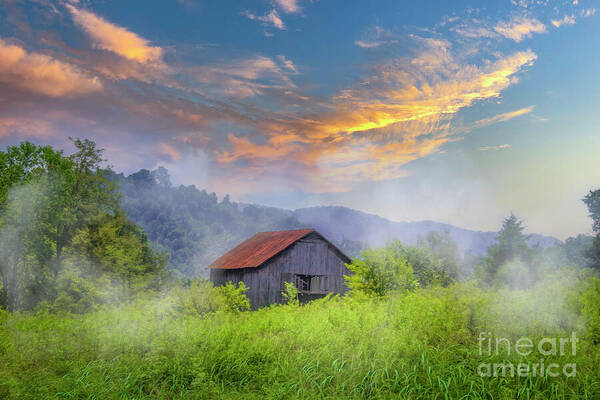 Evening Poster featuring the photograph Late evening in the Blue Ridge Mountains by Shelia Hunt