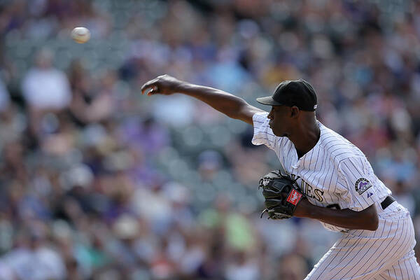Working Poster featuring the photograph Latroy Hawkins by Doug Pensinger