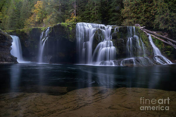 Waterfall Poster featuring the photograph Lewis River Falls by Keith Kapple