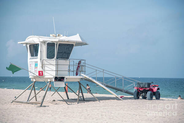 Fort Lauderdale Poster featuring the photograph Lifeguard On Duty by FineArtRoyal Joshua Mimbs
