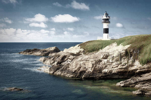 Bridge Poster featuring the photograph Lighthouse on Pancha Island, Galicia - 1 by Jordi Carrio Jamila