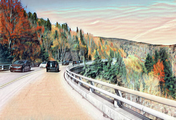 Linn Cove Viaduct Poster featuring the photograph Linn Cove Viaduct in Autumn by Michael Frank