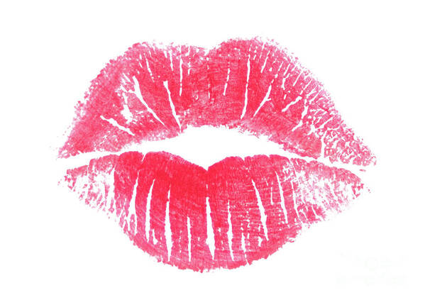 Lips Poster featuring the photograph Lips - Lipstick Kiss by Bryan Mullennix