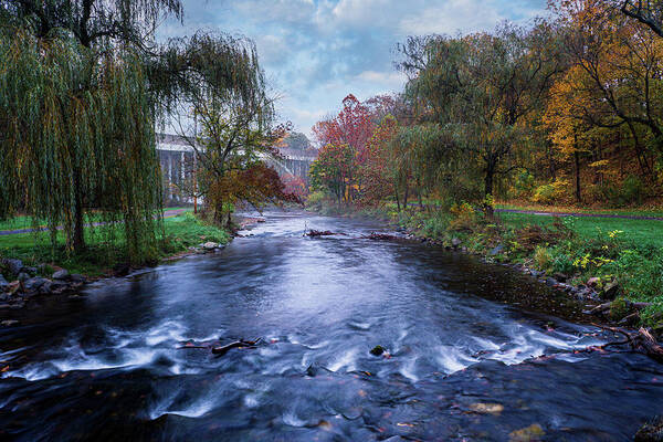 Little Poster featuring the photograph Little Lehigh Creek in October by Jason Fink