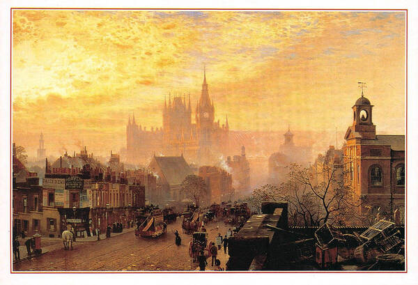 London Poster featuring the painting London Sunset by Long Shot