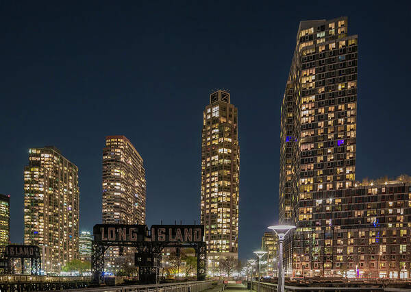 Long Island City Skyline Poster featuring the photograph Long Island City Skyline by Cate Franklyn
