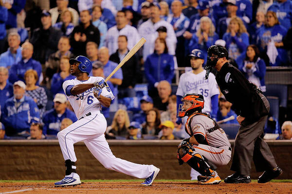 Second Inning Poster featuring the photograph Lorenzo Cain by Doug Pensinger