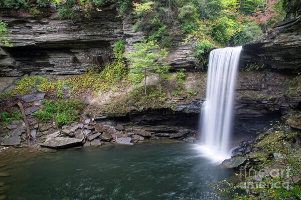 Greeter Falls Poster featuring the photograph Lower Greeter Falls 10 by Phil Perkins