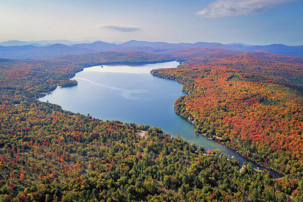 Fall Foliage Poster featuring the photograph Maidstone Lake, Vermont - September 2020 by John Rowe