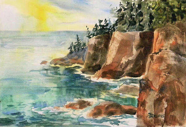 Parsons Poster featuring the painting Maine Coast by Sheila Parsons
