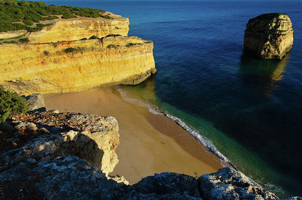 Algarve Beach Poster featuring the photograph Malhada do Baraco Beach Overview by Angelo DeVal