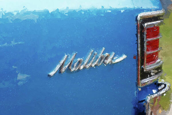 Color Poster featuring the digital art Malibu by George Pennington