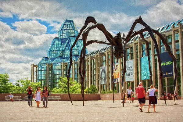 Maman Poster featuring the photograph Maman Spider Sculpture, Ottawa by Tatiana Travelways