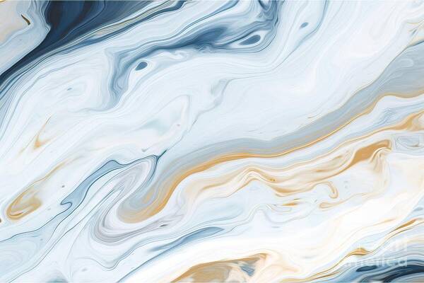 Marble Tapestry, Abstract Rippling Tones Natural Stone Inspired