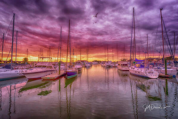 St Augustine Poster featuring the photograph Marina Sunrise by Joseph Desiderio