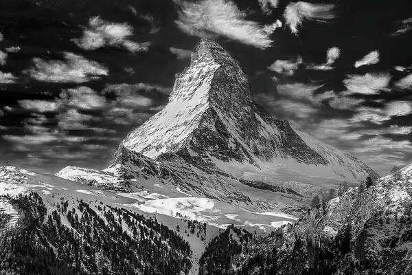 2015 Poster featuring the photograph Matterhorn in the Clouds by Don Hoekwater Photography