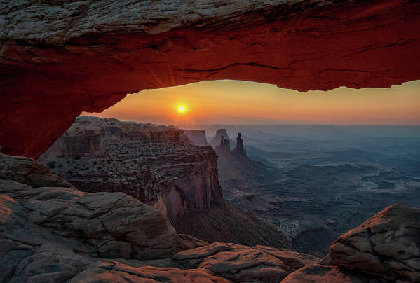 Mesa Arch Poster featuring the photograph Mesa Arch Sunrise by Darlene Bushue