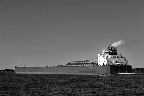 Mesabi Miner Poster featuring the photograph Mesabi Miner BW 061321 by Mary Bedy