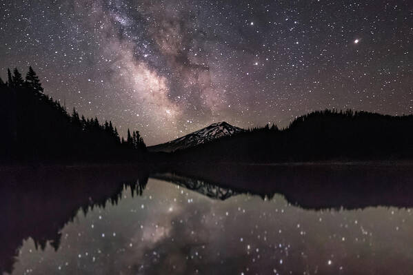 Milky Way Poster featuring the photograph Milky Way at Mt. Bachelor by Joe Kopp