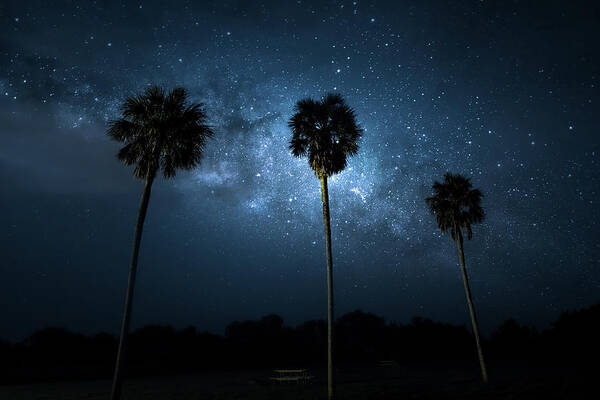 Milky Way Poster featuring the photograph Milky Way Planet by Mark Andrew Thomas