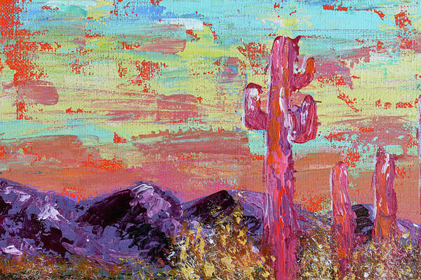 Landscape Poster featuring the painting Mirage Fragment by Ashley Wright
