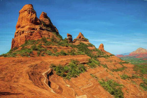 Red Rocks Poster featuring the photograph Mitten ridge 04-087 by Scott McAllister