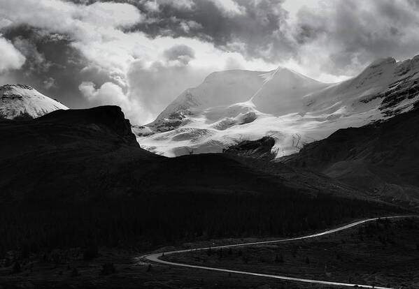 Mount Athabasca Road Poster featuring the photograph Mount Athabasca Road by Dan Sproul