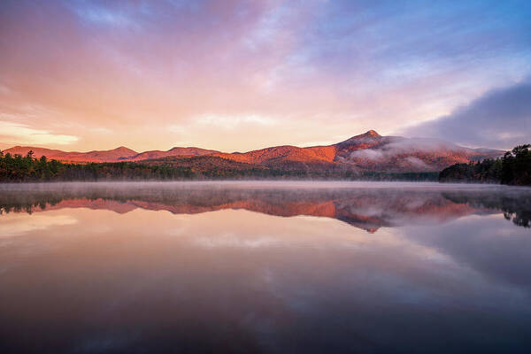 52 With A View Poster featuring the photograph Mount Chocorua Autumn Mist by Jeff Sinon